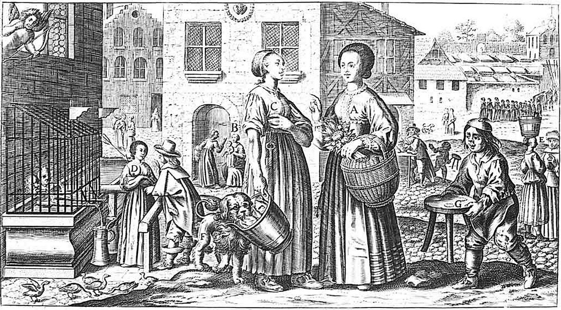 Ein Rathschluß der Dienstmägde, 1652 Nürnberg: VD17 23:674584V. Public domain
