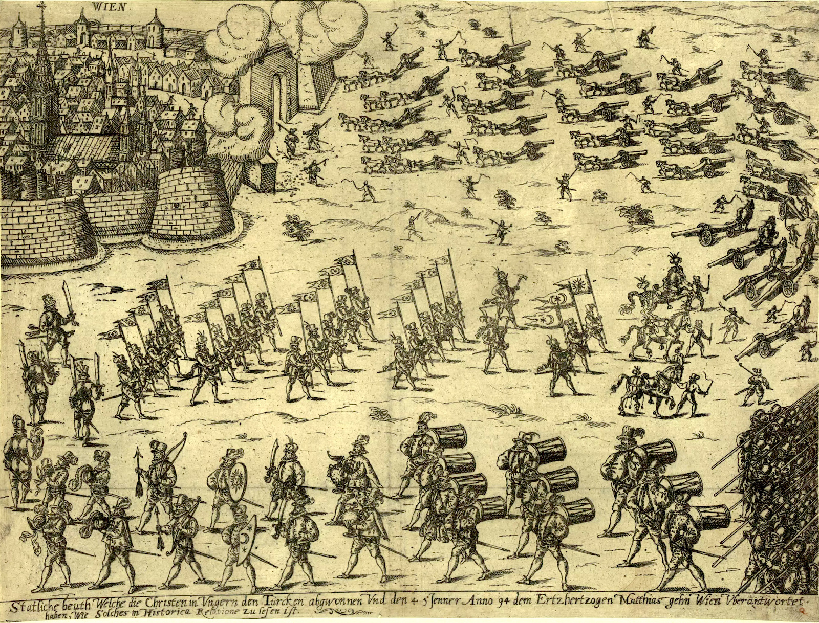 »Einbringung der Türkenbeute aus Ungarn nach Wien im Jänner 1594«, Wien Museum, Online Sammlung 212828